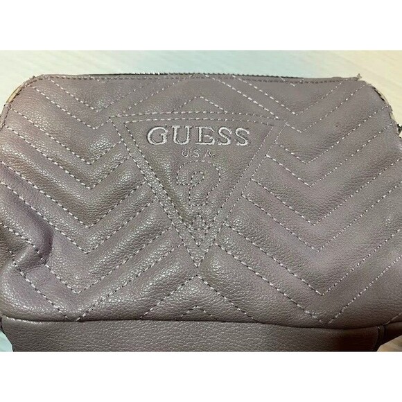 Guess Light Maeve Pink Faux Leather Double Zipper + Snap Crossbody Purse*READ - Picture 6 of 10